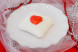 Dessert «Tender heart» on a snow-white pillow